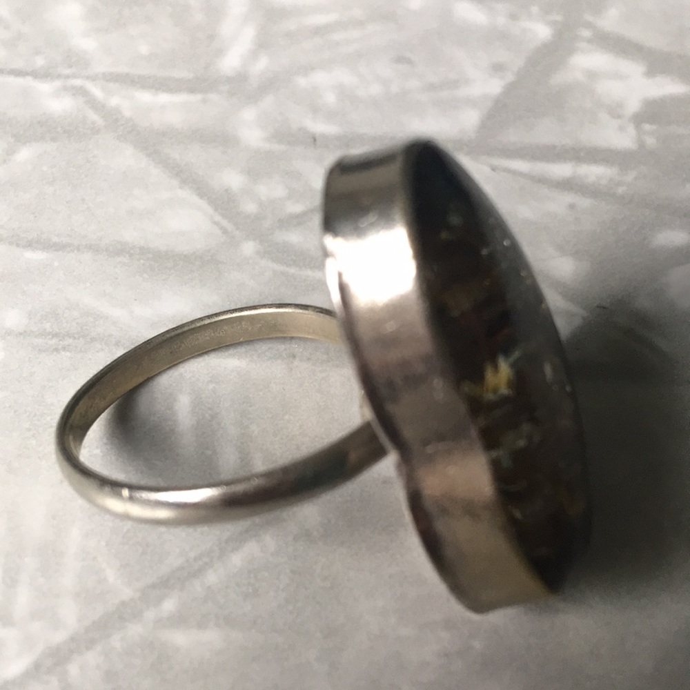 Amber Silver Ring - Picture 2 of 7